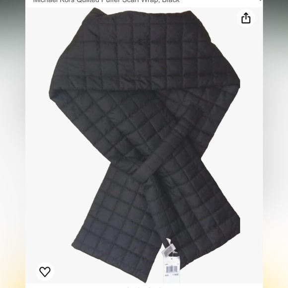 NWT Michael Kors Quilted Puffer Scarf Wrap - Picture 3 of 9